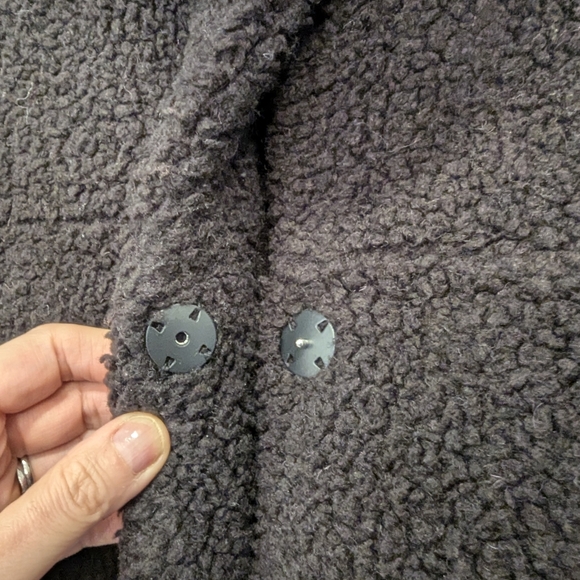 & Other Stories Black Teddy Jacket with Corduroy Pockets - Picture 6 of 12